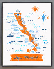 Baja Peninsula Wall Art-Custom City Print