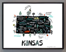 State of Kansas Wall Art