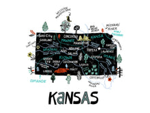 State of Kansas Wall Art