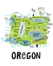 State of Oregon Wall Art