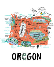 State of Oregon Wall Art